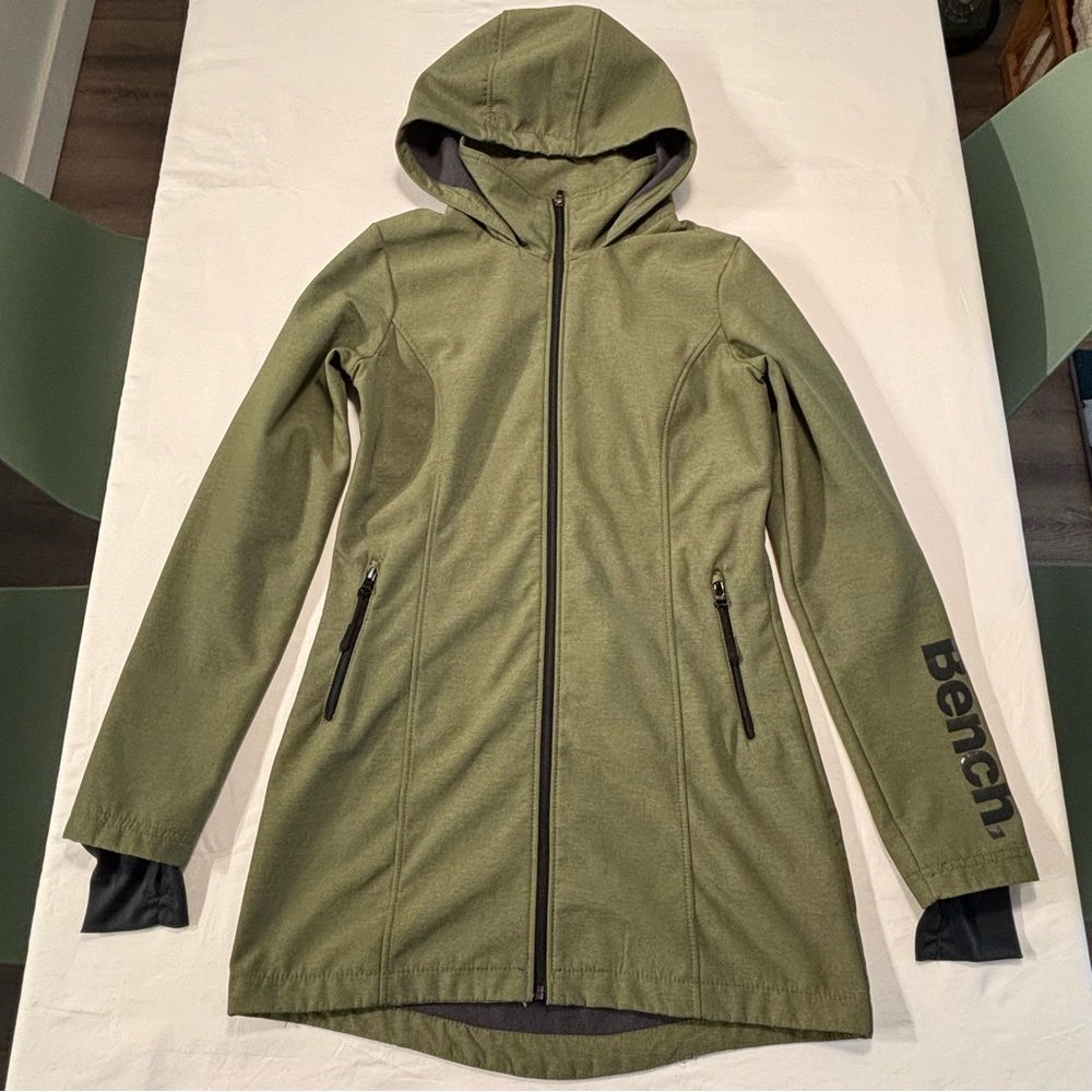 Bench Women's Green Utility Jacket with Hood